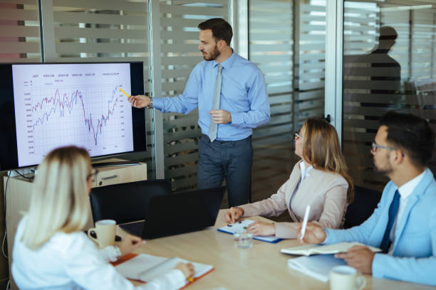 istock Presenting business development in a meeting in the office 1190413274