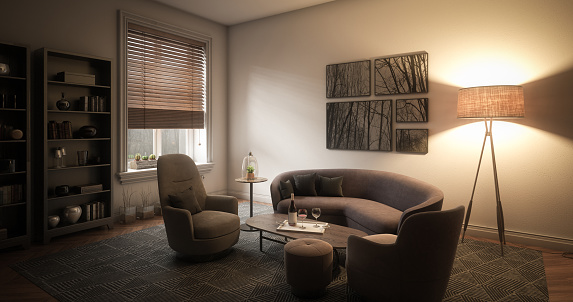 Digitally generated cozy and elegant living room interior design.

The scene was rendered with photorealistic shaders and lighting in Autodesk® 3ds Max 2016 with V-Ray 3.6 with some post-production added.