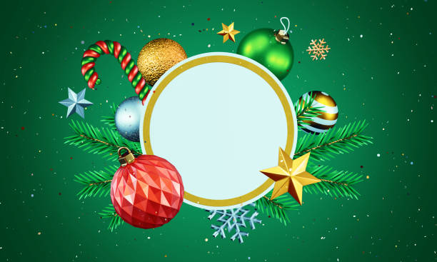 istock Christmas background with gift box and glass balls 1190414816