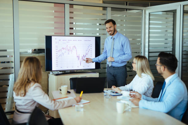 istock Presenting business development in a meeting in the office 1190414954