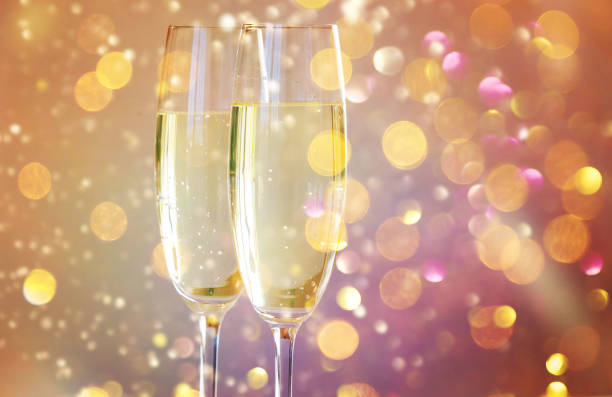 istock Happy New Year champagne glasses 1190422180