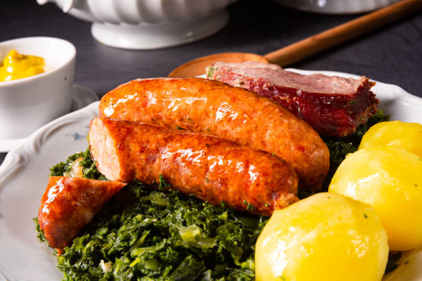 oldenburg kale with pinkel sausage and kassler