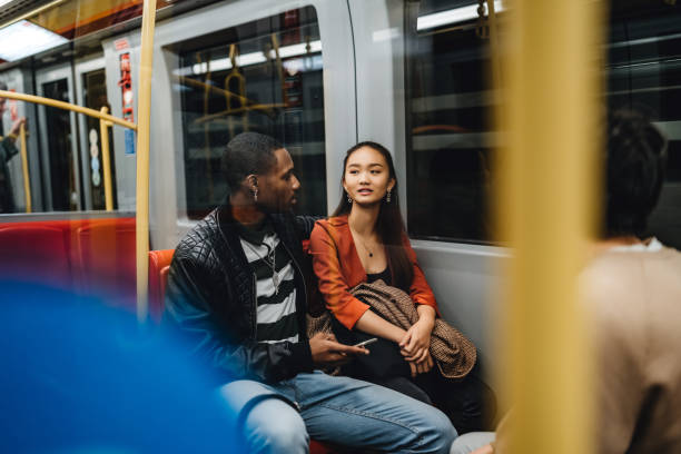 istock Man asking woman for a number 1190423270