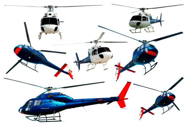 istock Collection of helicopters isolated 1190423910
