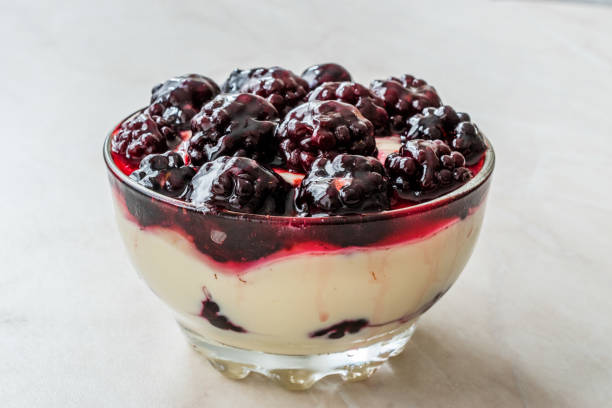 istock Kefir Parfait with Blackberry and Yogurt / Yoghurt. 1190426053