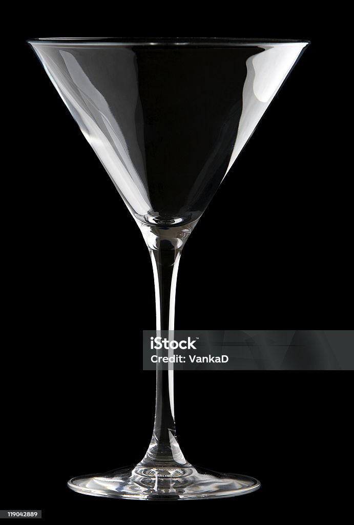 Copo de Martini isolados sobre um fundo preto. - Royalty-free Copo de Martini Foto de stock