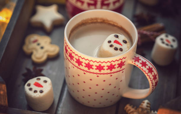 istock Hot Cocoa with marshmallows in a cozy Christmas atmosphere 1190430395