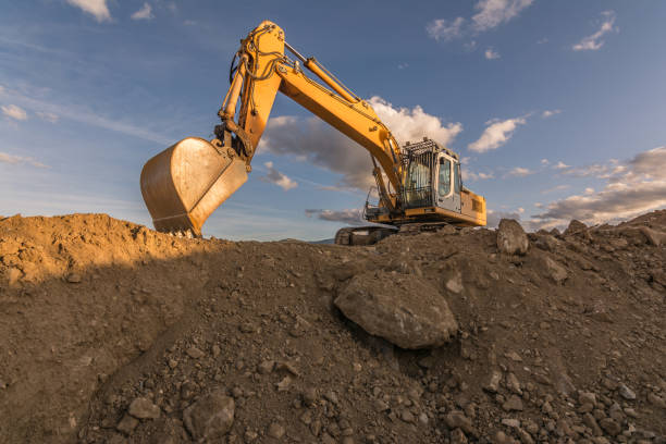 istock Movement of earth and rock in a construction site 1190430902