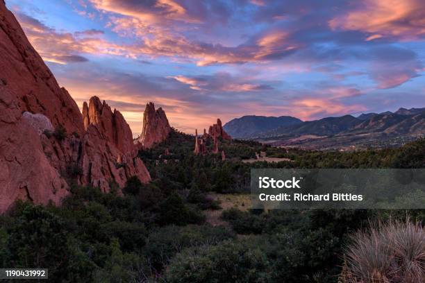 Garden Sky Stock Photo - Download Image Now - Colorado Springs, Colorado, Landscape - Scenery