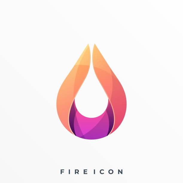 пламя иллюстрация вектор шаблон - flame symbol simplicity sign stock illustrations