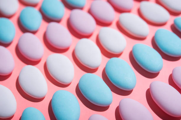 istock Abstract pattern in a minimal design. Pastel color. Flat Lay. Top view. 1190438219