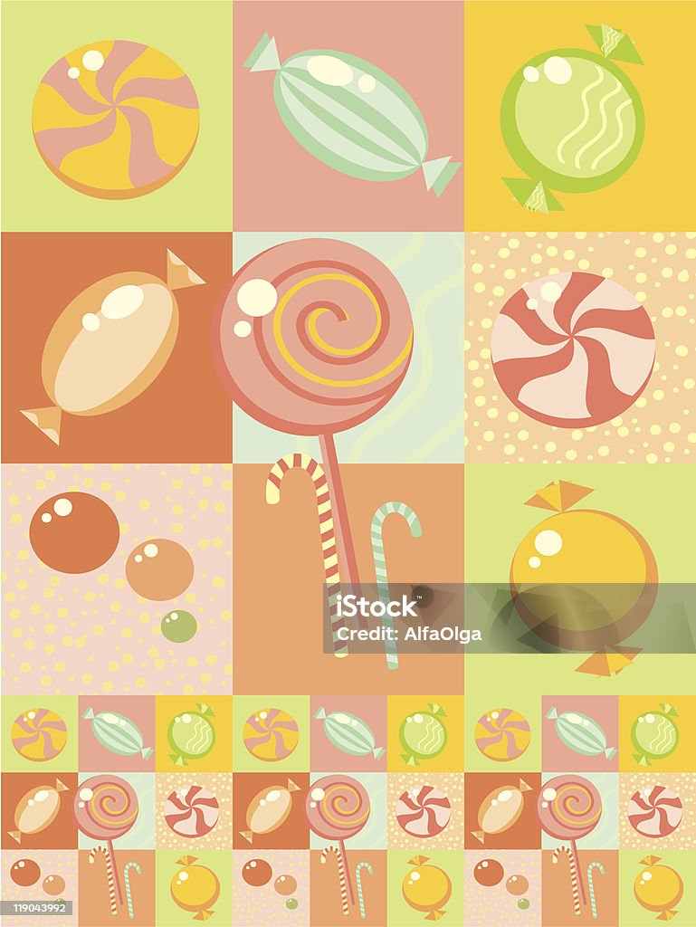 Background with sweets  Allsorts stock vector