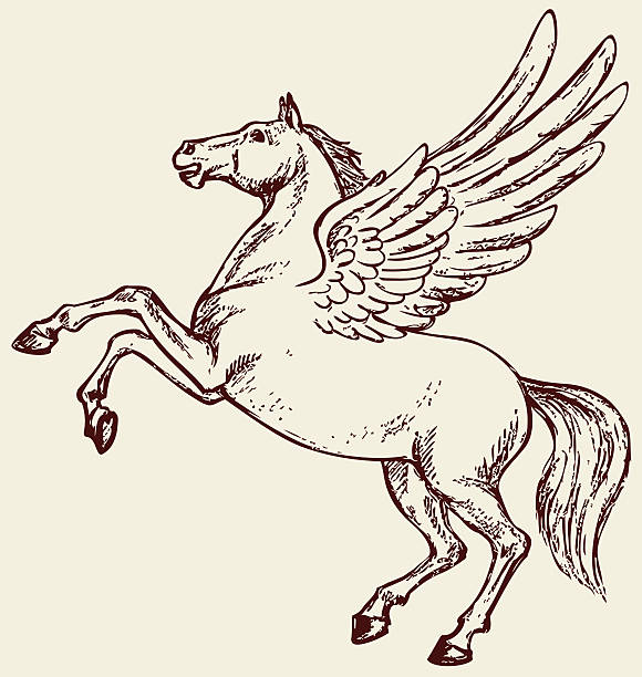 pegasus ",pegasus" - pegasus stock-grafiken, -clipart, -cartoons und -symbole