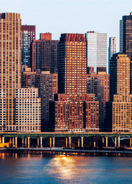 West Side Manhattan sunset, New York City, USA