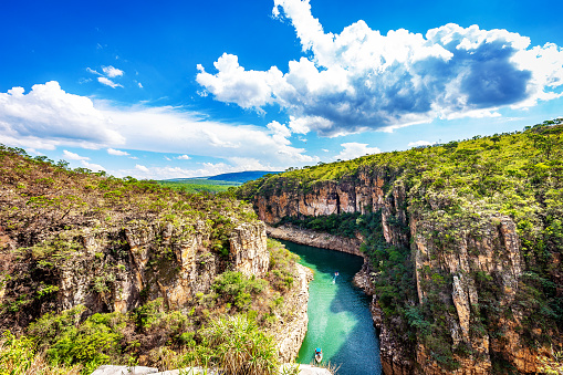 Beautiful view of Furnas canyons, Capiltolio - Minas Gerais, Brazil