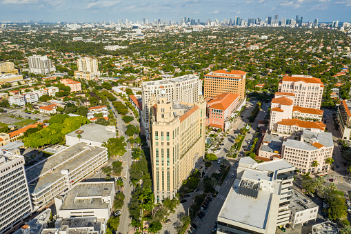 Nice aerial photo Miami Coral Gables FL