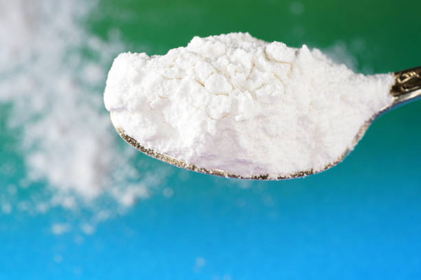 istock Flour with macro lens photographed against colorful gradient in studio 1190450362