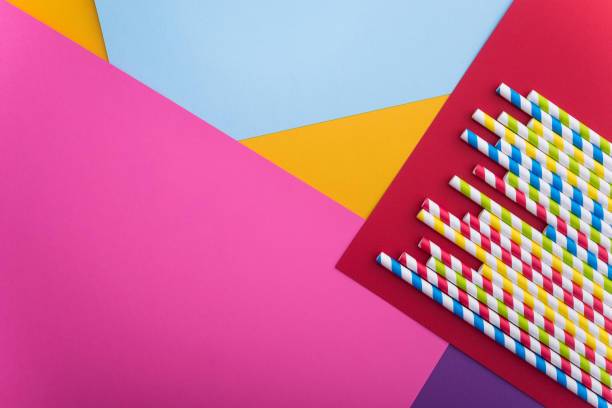 istock Color and bright photos with cocktail paper straw 1190451721