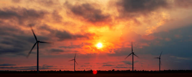 istock Wind Turbines at sunrise 1190456000