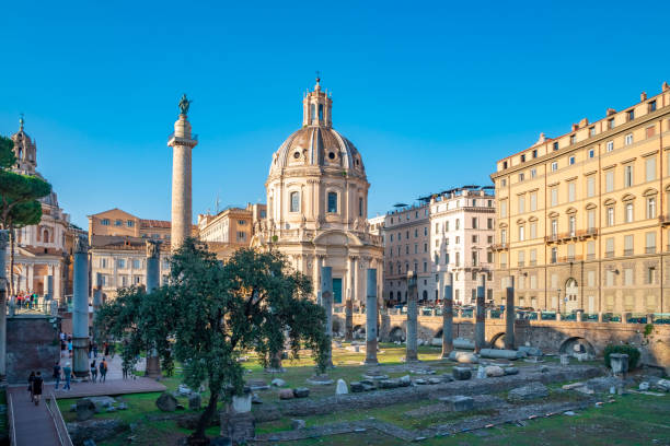 istock Trajan's Forum with Trajan's column and Basilica Ulpia. Rome. 1190456609
