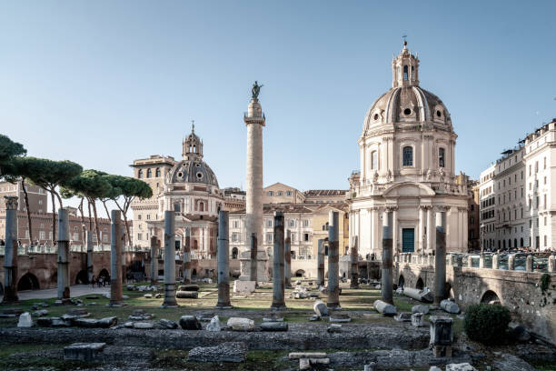 istock Trajan's Forum with Trajan's column and Basilica Ulpia. Rome. 1190456618