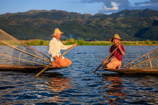 istock Fishermen on Inle Lake, Myanmar 1190456821
