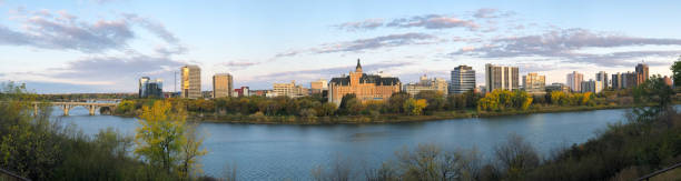 istock Panorama of Saskatoon, Canada city center over river 1190460052