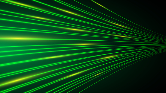 neon green abstract power line technology background,speed data transfer concept,communication background with copy space