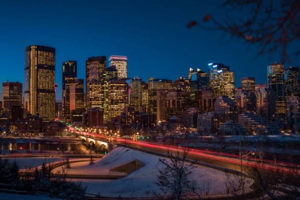 istock City Light Trails At Night 1190462803
