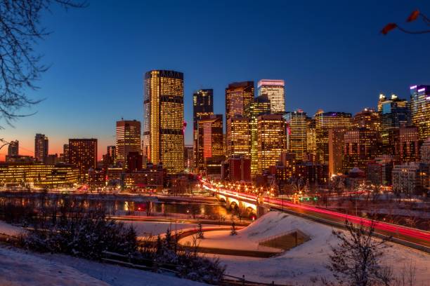 istock City Light Trails At Night 1190463932