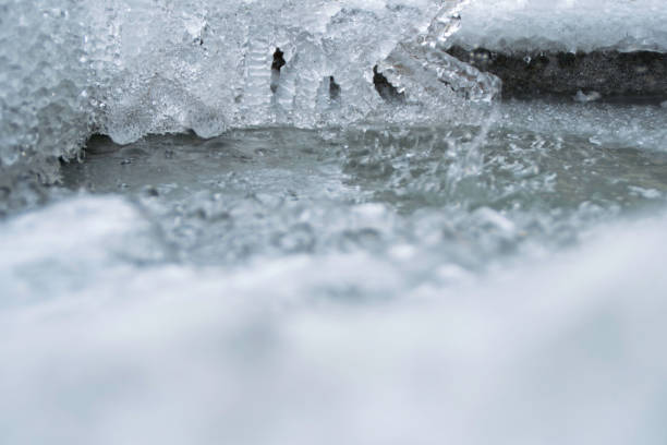 istock Ice and icicles melting in winter. 1190464163