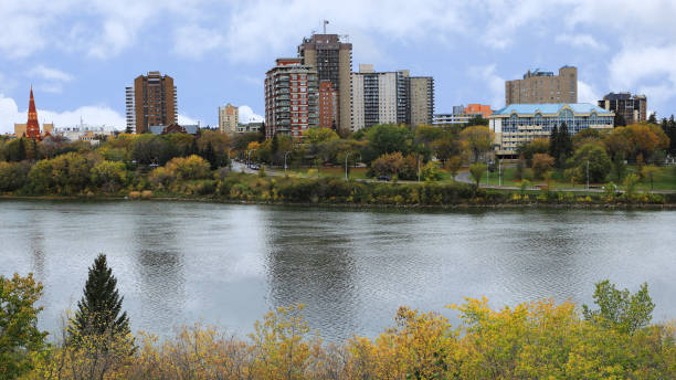 istock Saskatoon, Canada city center by river 1190464802