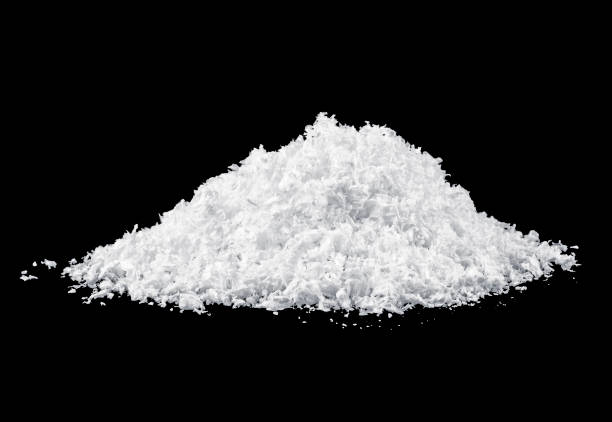 istock Isolated image of white snow on black background 1190464934