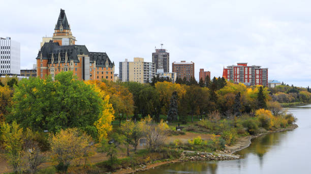 istock View of Saskatoon, Canada city center by river 1190465632