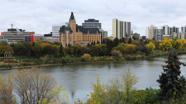 istock View of Saskatoon, Canada skyline over river 1190465679