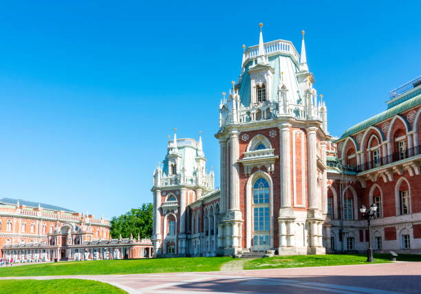 palazzo tsaritsyno a mosca, russia - catherine park foto e immagini stock