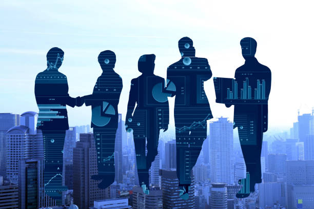 istock Financial graphs analysis and Businessman 1190477844