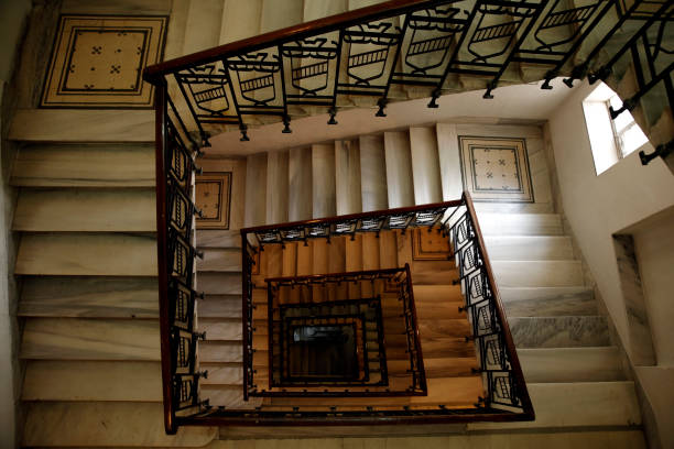 istock View of the stairs that create illusions 1190478218