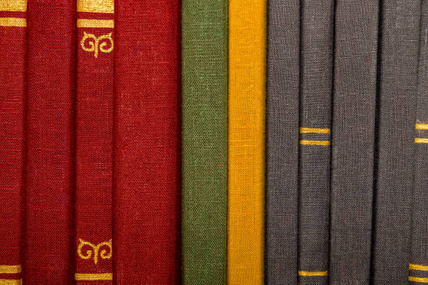 istock books of different colors on a bookshelf 1190483799