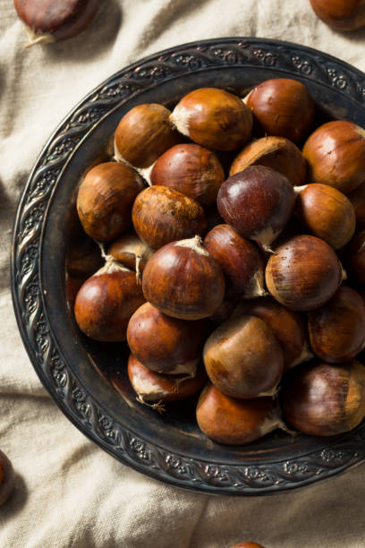 istock Raw Organic Brown Chestnuts 1190492823