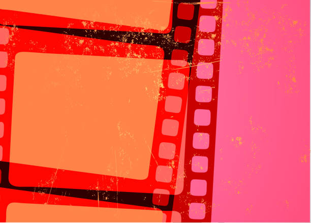 Grunge Abstract cinema background vector art illustration
