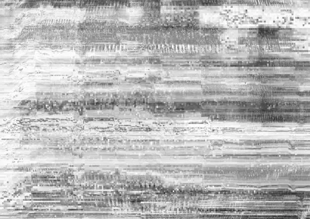 Distorted display. Transmission error. White static noise pattern layer.