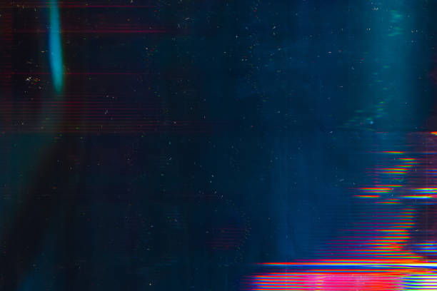 video damage broadcasting error glitch pattern Video damage. Broadcasting error. Teal blue glitch pattern layer. intro music photos stock pictures, royalty-free photos & images