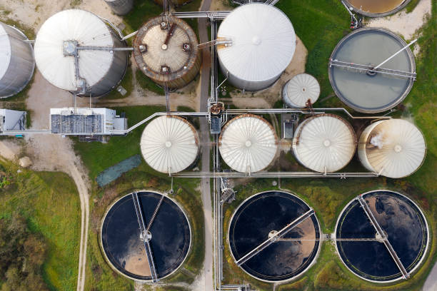 istock Water Purification Plant from Above 1190507118
