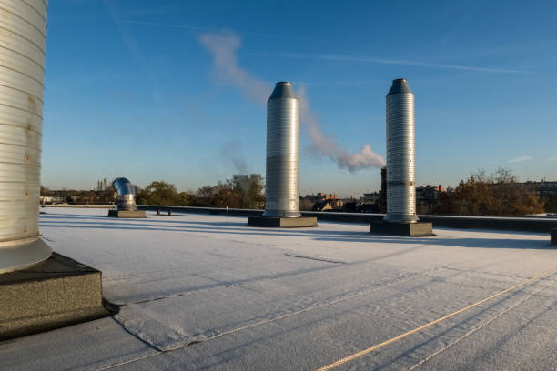 istock Chimney on the roof 1190510834
