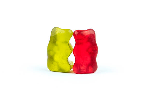 gummy bears isolated on white