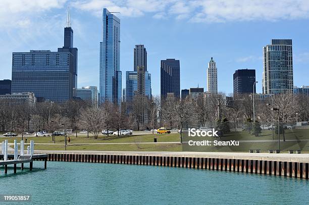 Lakefront Chicago E Vista Sulla Città - Fotografie stock e altre immagini di Chicago - Illinois - Chicago - Illinois, Litorale - Distretto, Sentiero