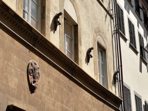 Old palace facade details in Florence, Tuscany