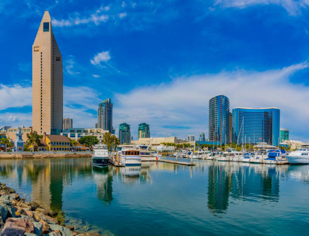istock San Diego skyline with marina harbor, California 1190526936