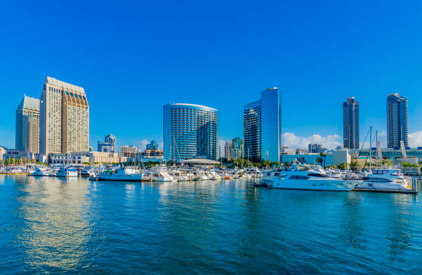istock San Diego skyline with marina harbor, California 1190526947